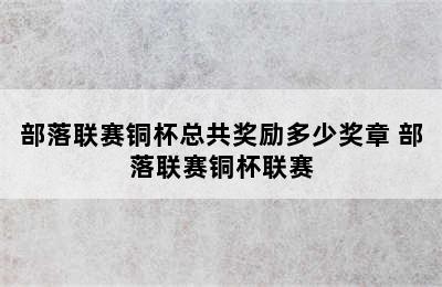 部落联赛铜杯总共奖励多少奖章 部落联赛铜杯联赛